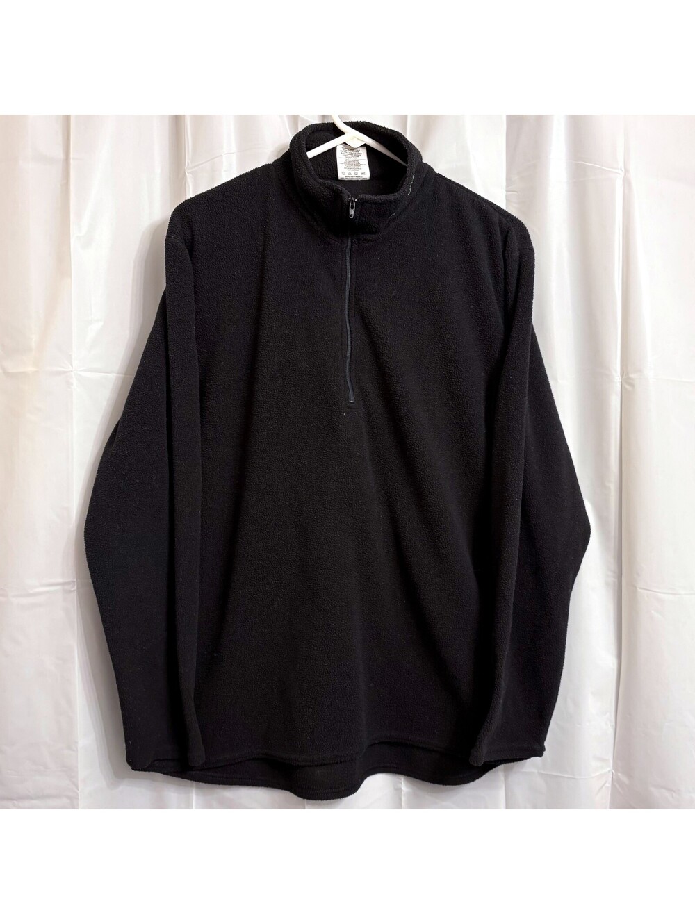 Remington Men's 1/4 Zip Fleece Pullover Sweater Large L Black